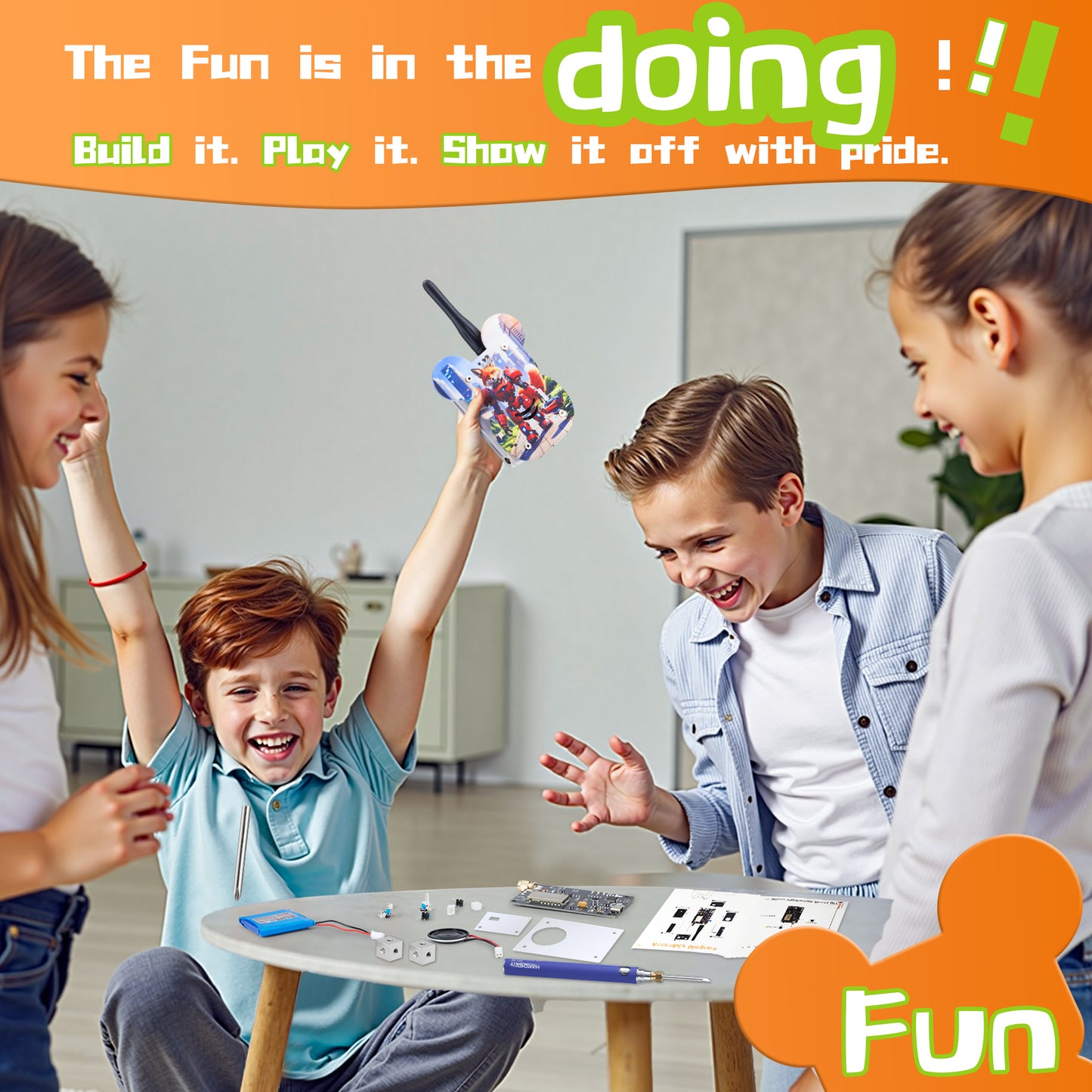STEM DIY Soldering Walkie Talkies Kit - Fun Science Kit for Kids & Teens