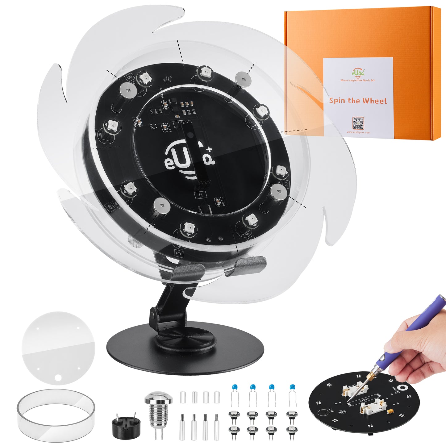 STEM DIY Soldering Spin the Wheel - Fun Science Kit for Kids & Teens