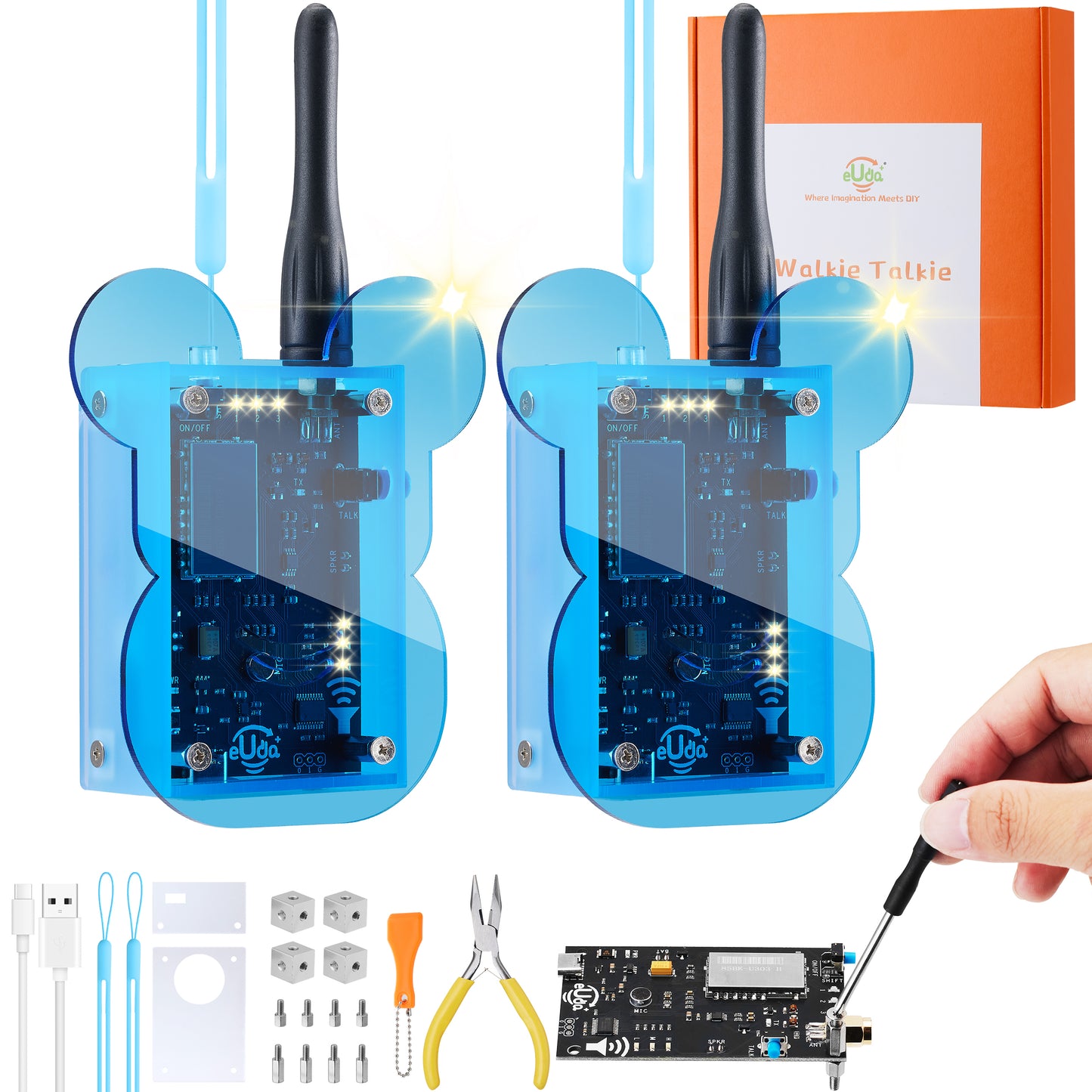 STEM DIY Assembly Walkie Talkies Kit - Fun Science Kit for Kids & Teens
