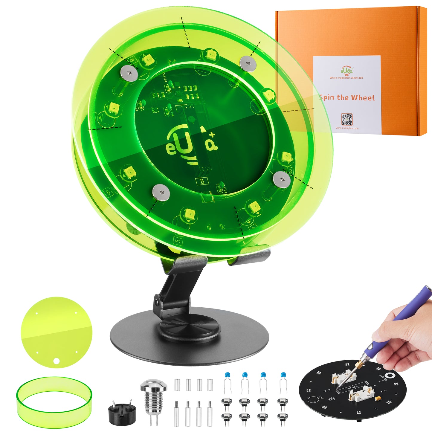 STEM DIY Soldering Spin the Wheel - Fun Science Kit for Kids & Teens