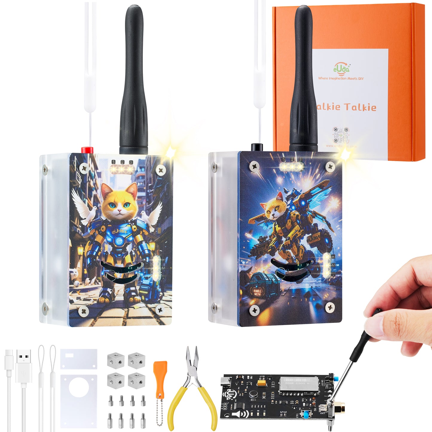 STEM DIY Assembly Walkie Talkies Kit - Fun Science Kit for Kids & Teens