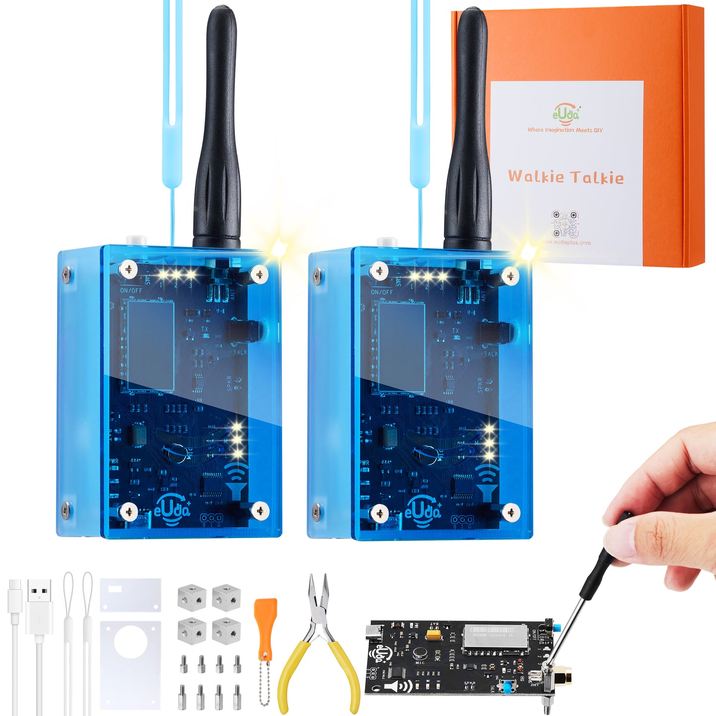 STEM DIY Assembly Walkie Talkies Kit - Fun Science Kit for Kids & Teens