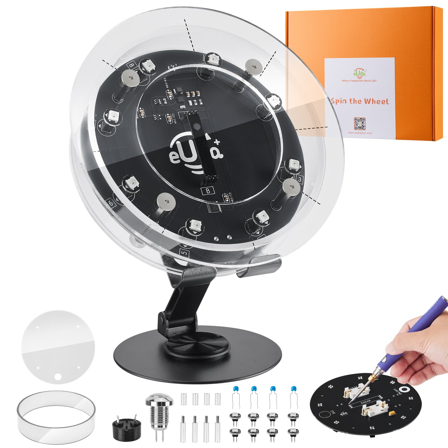 STEM DIY Soldering Spin the Wheel - Fun Science Kit for Kids & Teens