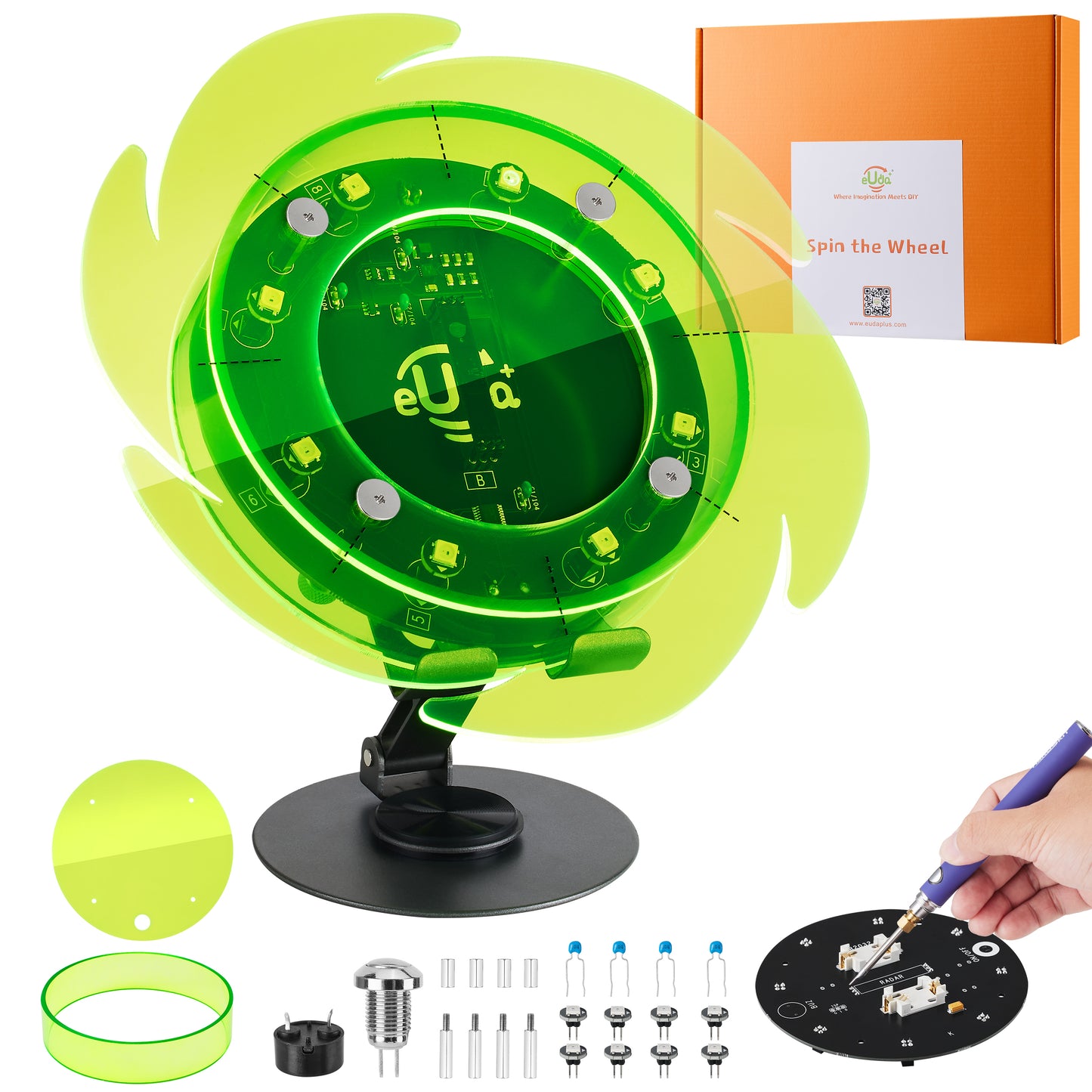 STEM DIY Soldering Spin the Wheel - Fun Science Kit for Kids & Teens