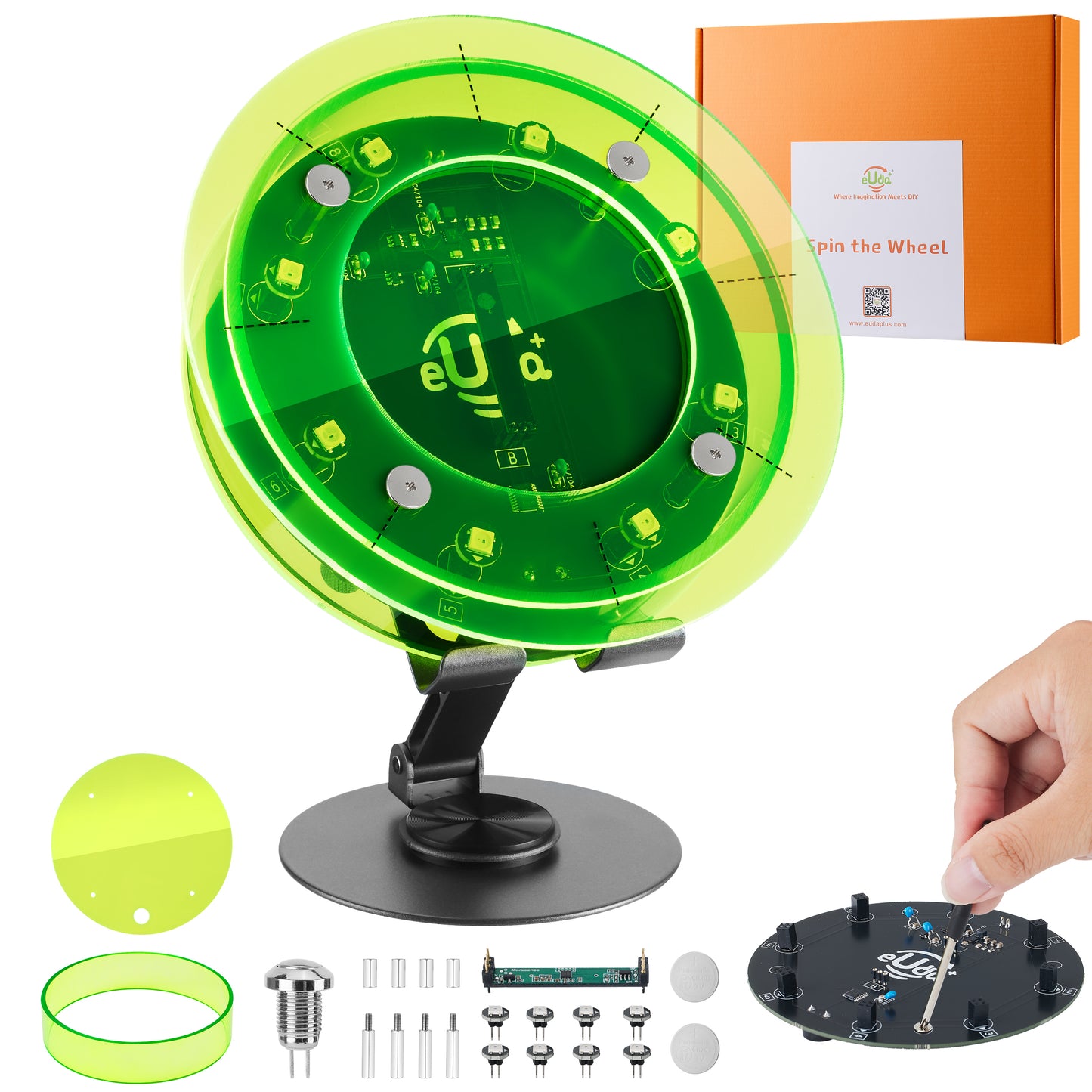 STEM DIY Assembly Spin the Wheel - Fun Science Kit for Kids & Teens