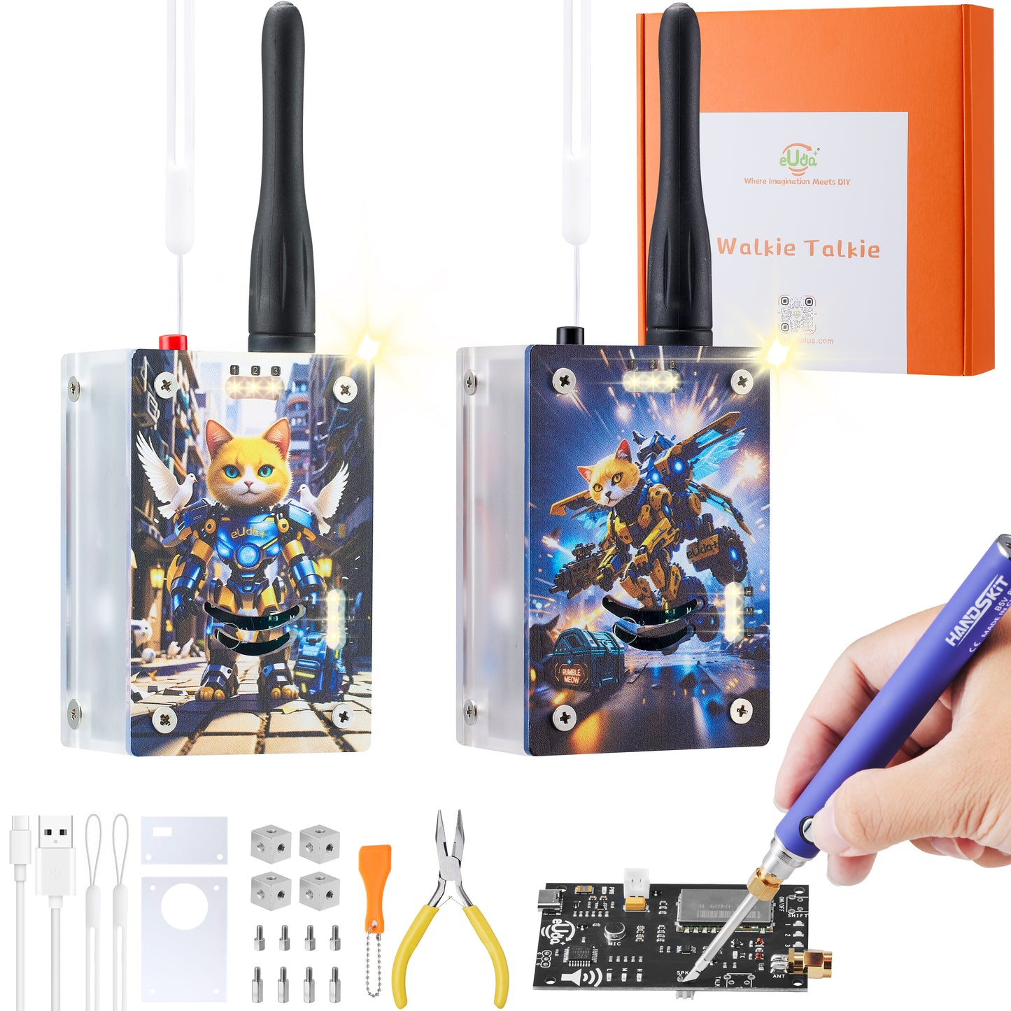 STEM DIY Soldering Walkie Talkies Kit - Fun Science Kit for Kids & Teens