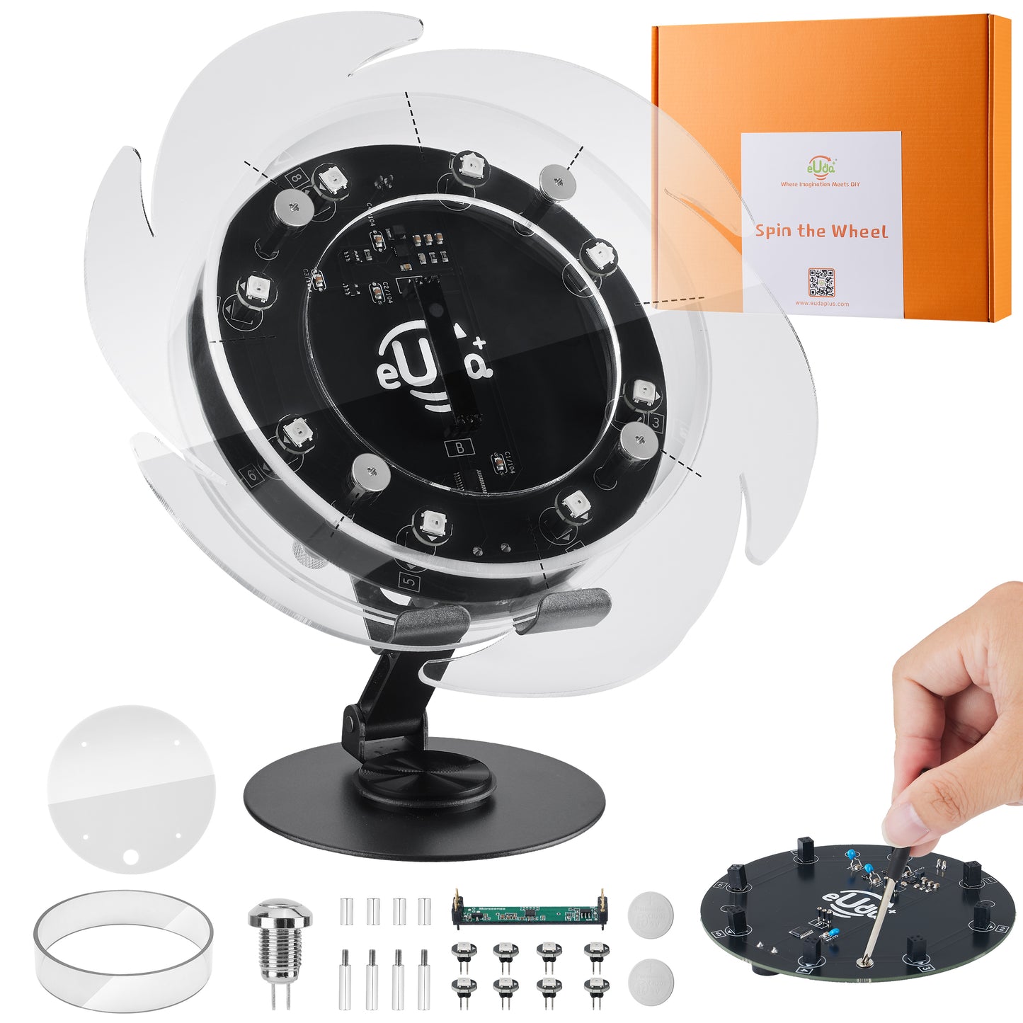STEM DIY Assembly Spin the Wheel - Fun Science Kit for Kids & Teens