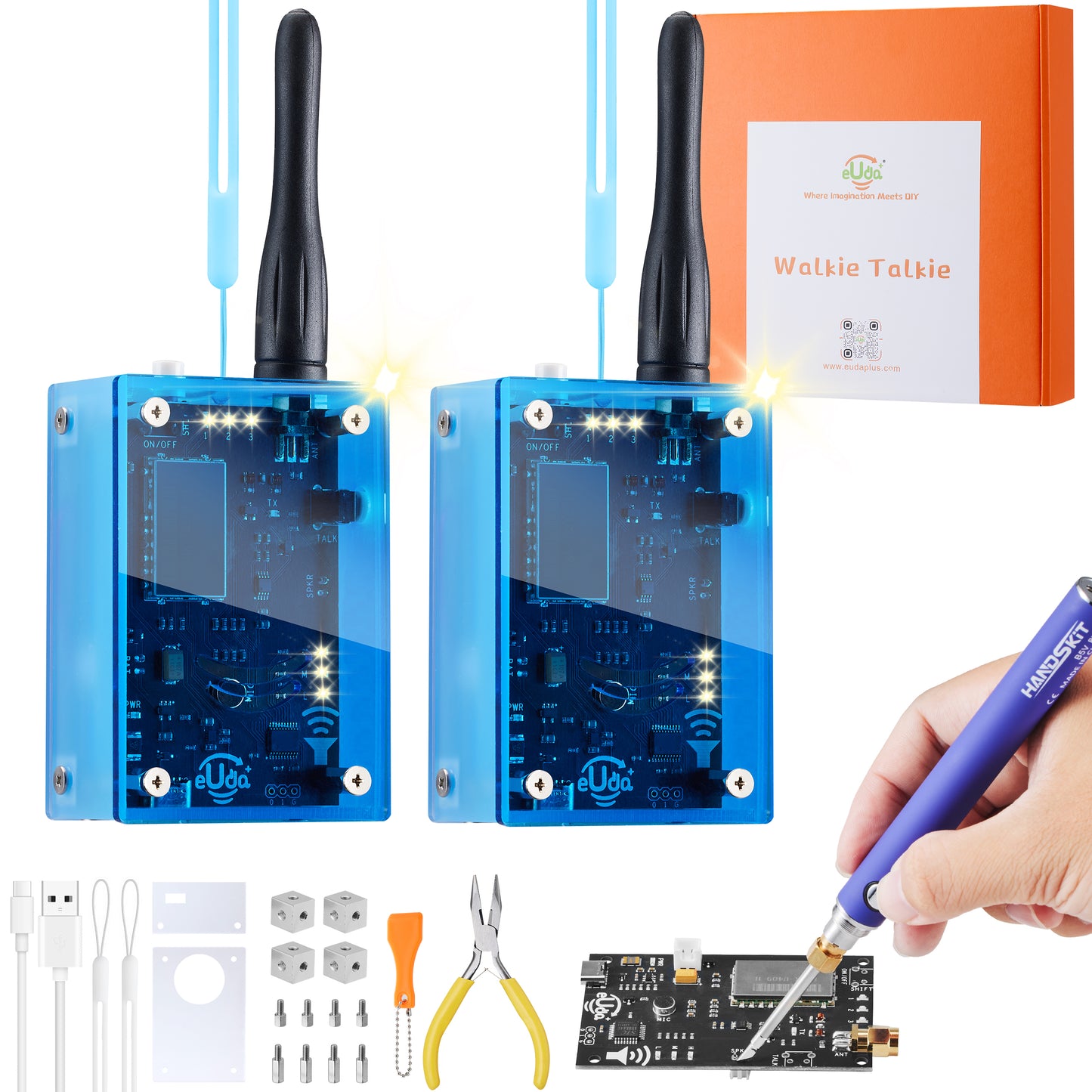 STEM DIY Soldering Walkie Talkies Kit - Fun Science Kit for Kids & Teens