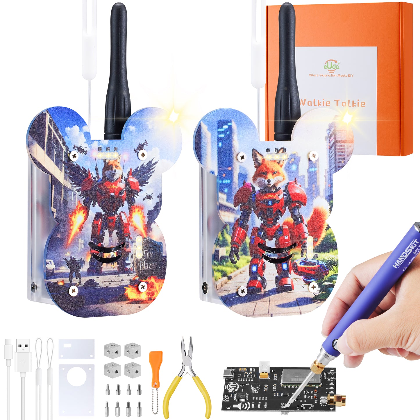 STEM DIY Soldering Walkie Talkies Kit - Fun Science Kit for Kids & Teens