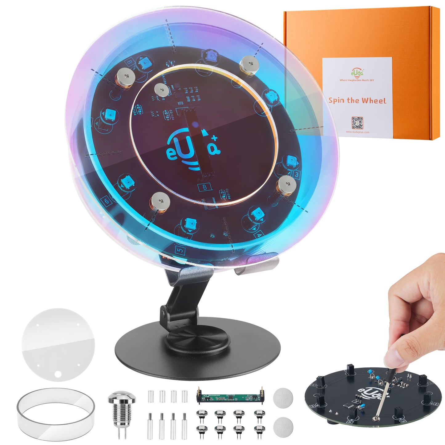 STEM DIY Assembly Spin the Wheel - Fun Science Kit for Kids & Teens