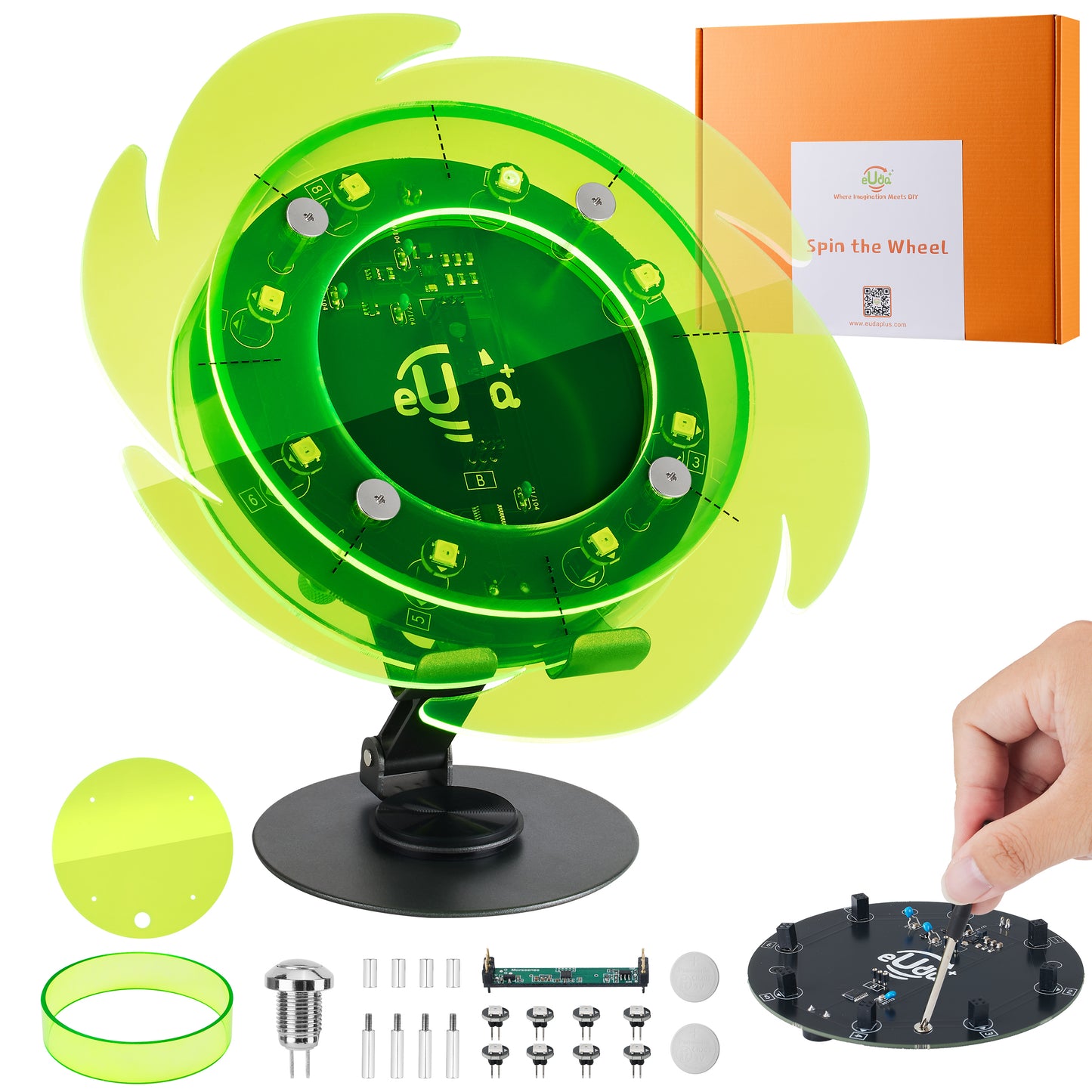 STEM DIY Assembly Spin the Wheel - Fun Science Kit for Kids & Teens