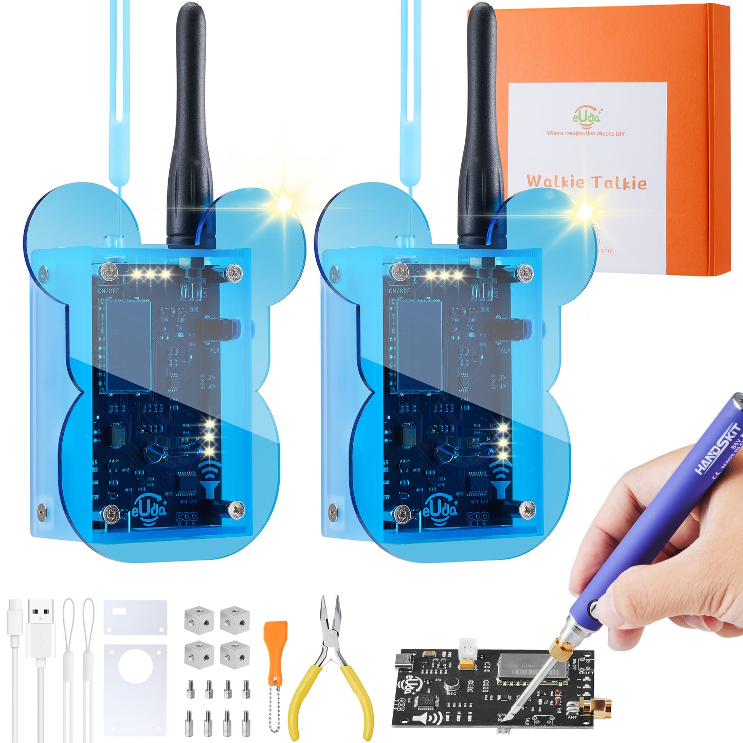 STEM DIY Soldering Walkie Talkies Kit - Fun Science Kit for Kids & Teens