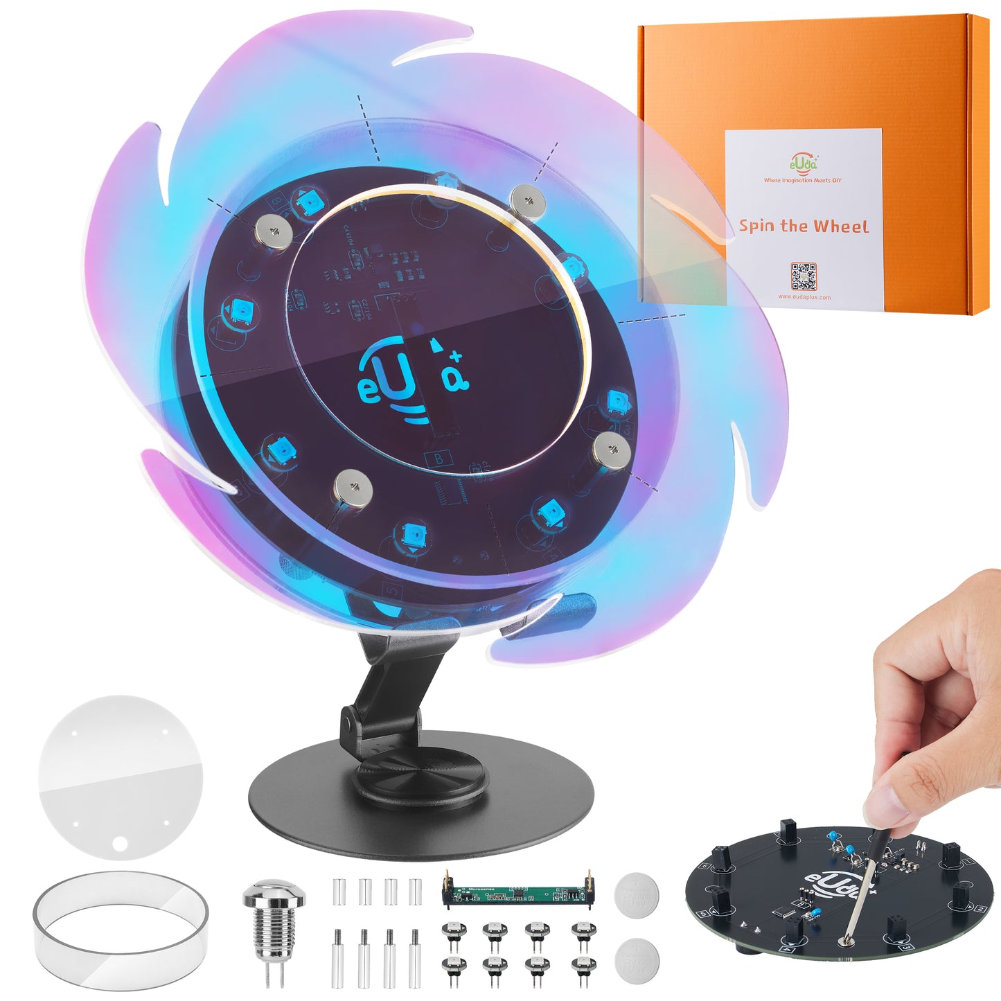 STEM DIY Assembly Spin the Wheel - Fun Science Kit for Kids & Teens
