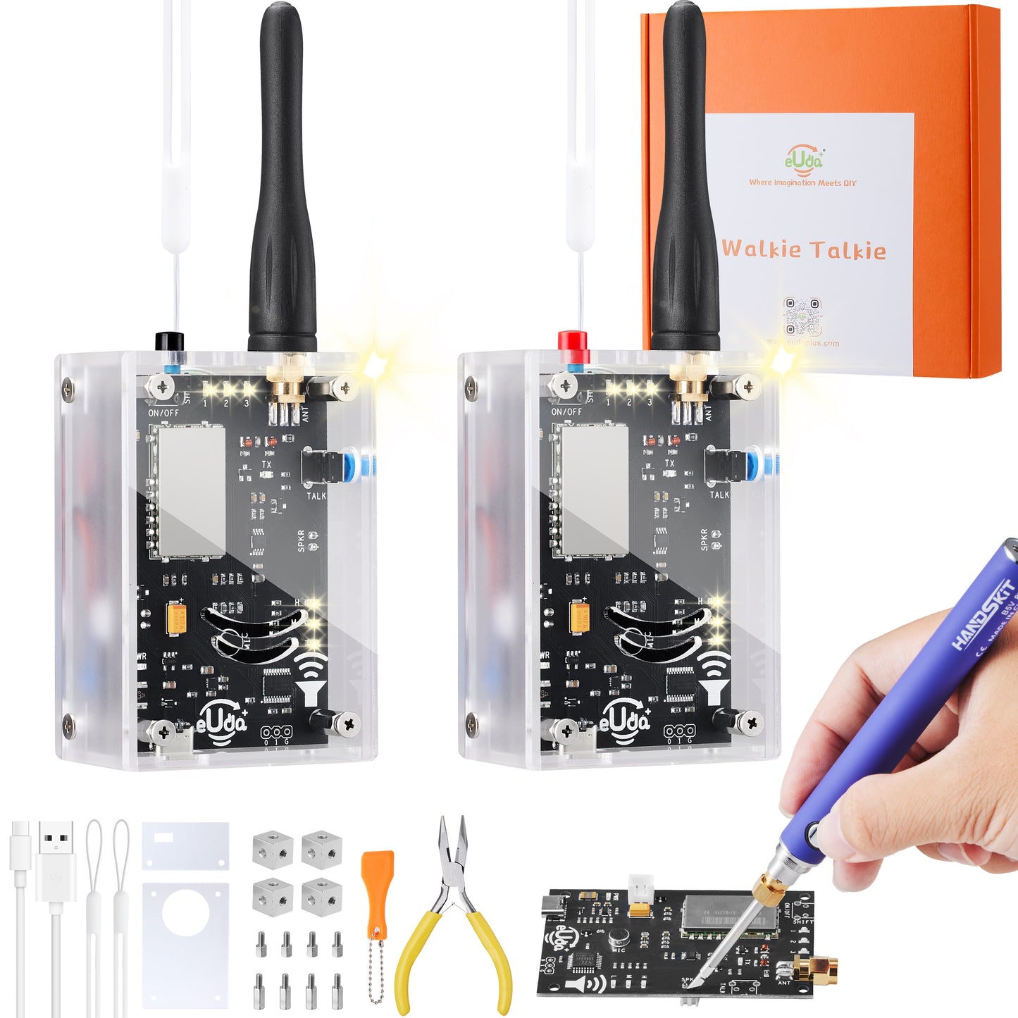 STEM DIY Soldering Walkie Talkies Kit - Fun Science Kit for Kids & Teens