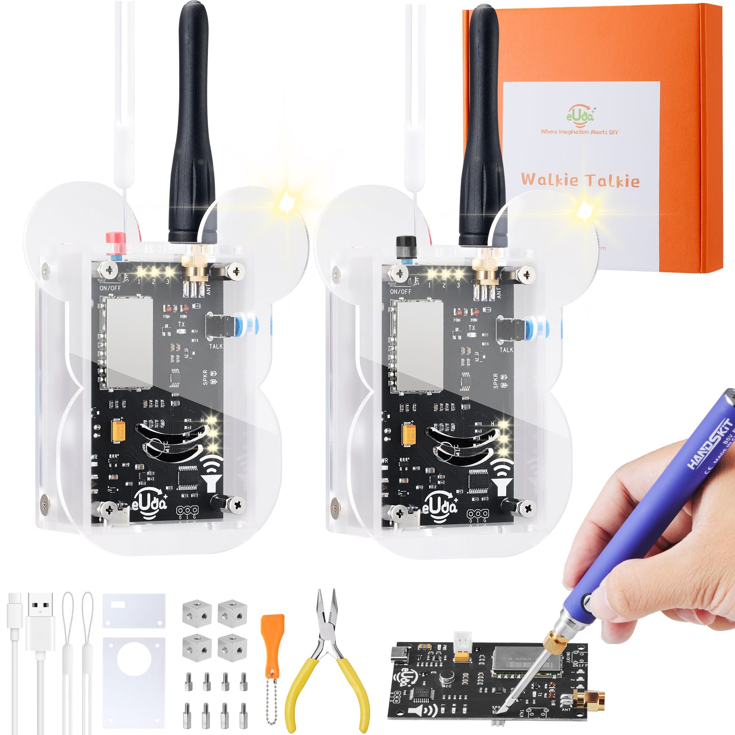 STEM DIY Soldering Walkie Talkies Kit - Fun Science Kit for Kids & Teens