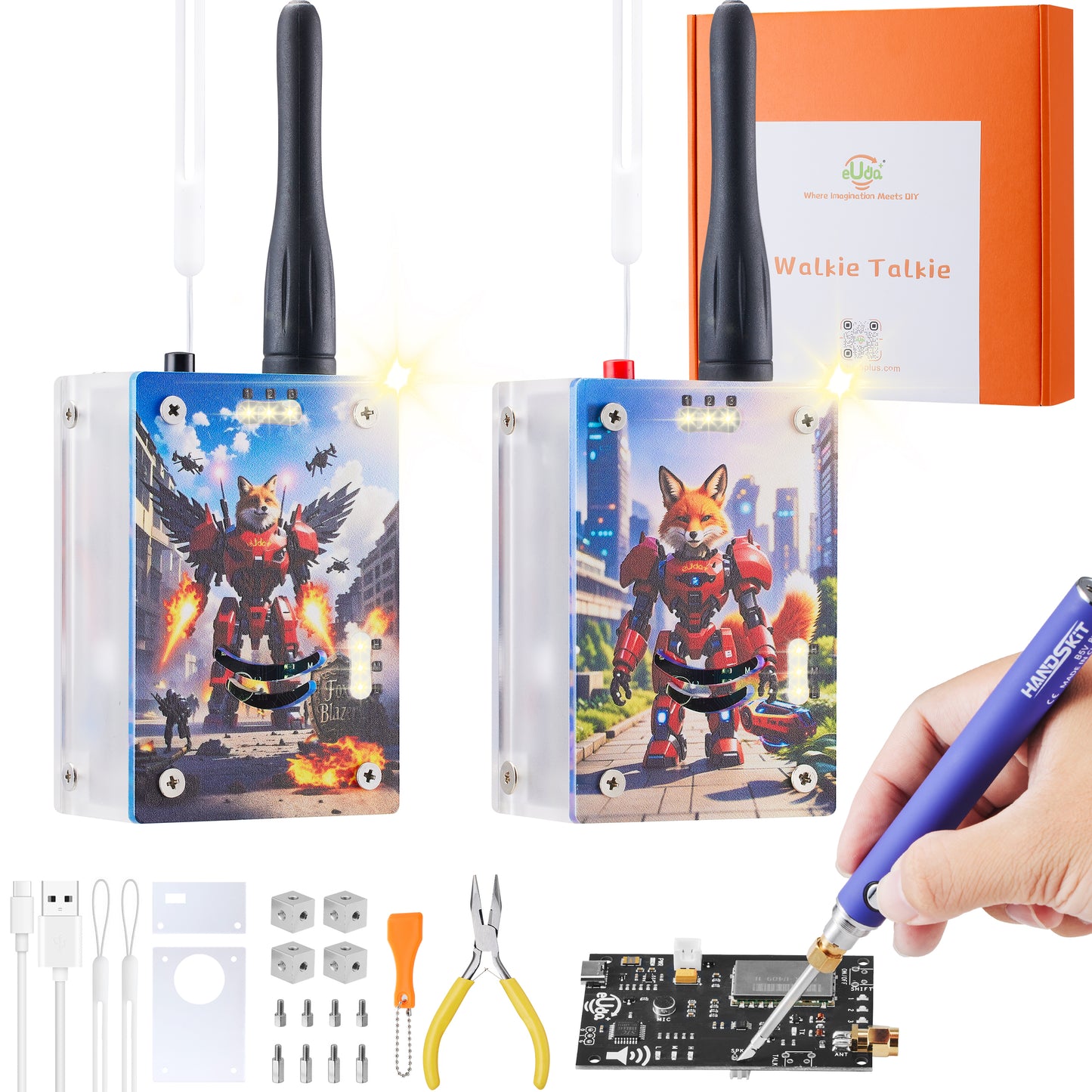 STEM DIY Soldering Walkie Talkies Kit - Fun Science Kit for Kids & Teens