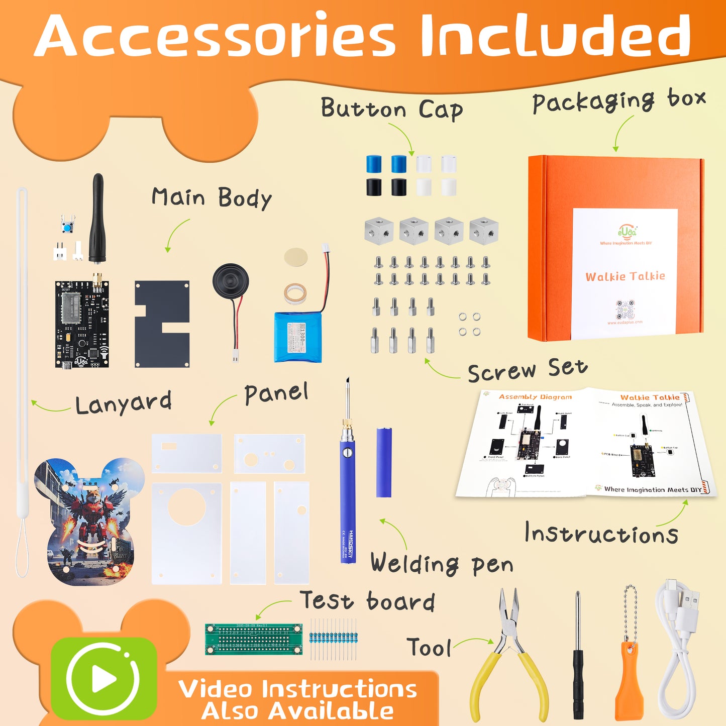 STEM DIY Soldering Walkie Talkies Kit - Fun Science Kit for Kids & Teens