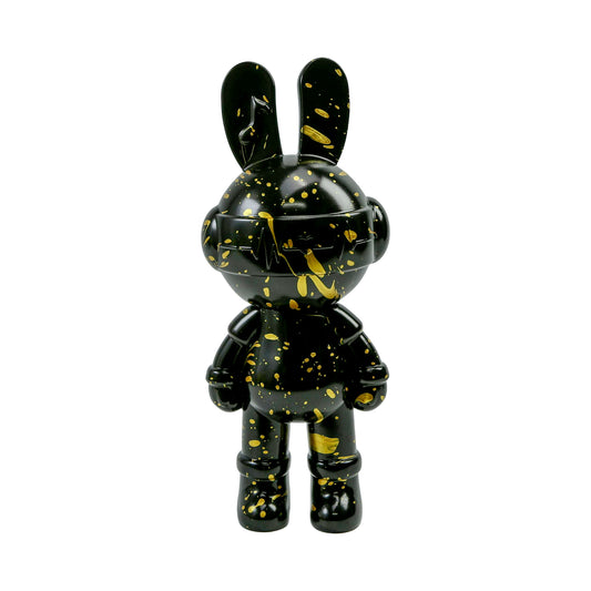 Viral Sensation: Handmade Fluid Bunny Figurine – Quirky, One-of-a-Kind Cartoon Sculpture | Polyresin Decor