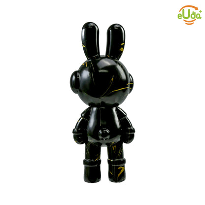 Viral Sensation: Handmade Fluid Bunny Figurine – Quirky, One-of-a-Kind Cartoon Sculpture | Polyresin Decor