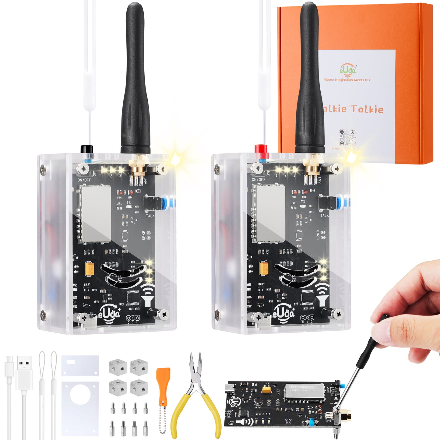 STEM DIY Assembly Walkie Talkie Kit  - Fun Science Kit for Kids & Teens
