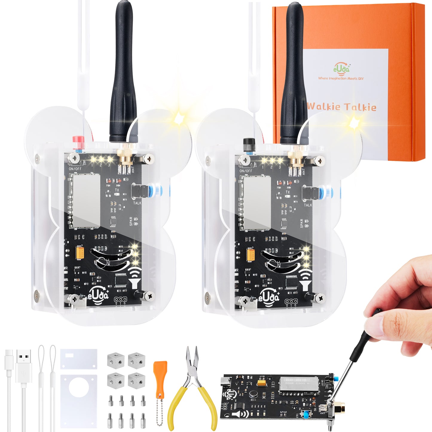 STEM DIY Assembly Walkie Talkie Kit  - Fun Science Kit for Kids & Teens