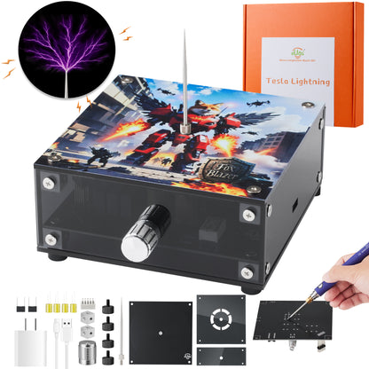 Tesla Lightning Soldering STEM Science Electronic Building Kit for Kids–Easy DIY & Crafts–Unique Educational Gift Toys
