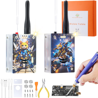 STEM DIY Soldering Walkie Talkies Kit  - Fun Science Kit for Kids & Teens