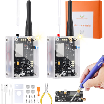 STEM DIY Soldering Walkie Talkies Kit  - Fun Science Kit for Kids & Teens
