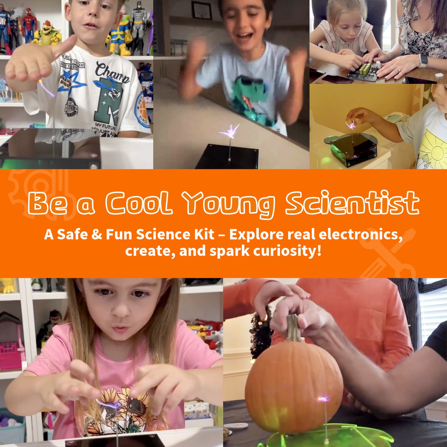 Tesla Lightning Soldering STEM Science Electronic Building Kit for Kids–Easy DIY & Crafts–Unique Educational Gift Toys