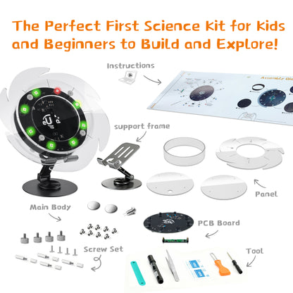 Spin The Wheel Assembly STEM Science Building Kit for Kids–Electronic Easy DIY Science Gadgets & Crafts–Unique Educational Gift Toys