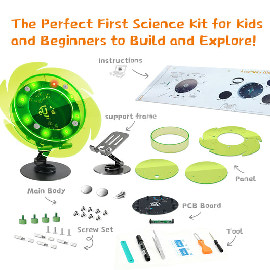 Spin The Wheel Assembly STEM Science Building Kit for Kids–Electronic Easy DIY Science Gadgets & Crafts–Unique Educational Gift Toys