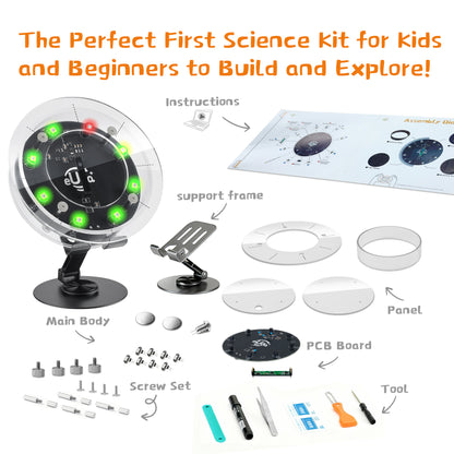 Spin The Wheel Assembly STEM Science Building Kit for Kids–Electronic Easy DIY Science Gadgets & Crafts–Unique Educational Gift Toys