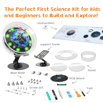 Spin The Wheel Assembly STEM Science Building Kit for Kids–Electronic Easy DIY Science Gadgets & Crafts–Unique Educational Gift Toys