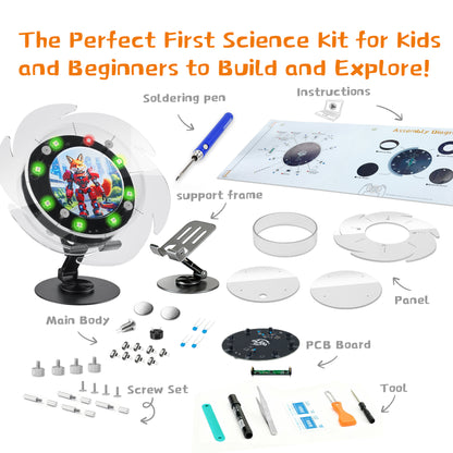Spin The Wheel Soldering STEM Science Building Kit for Kids–Electronic Easy DIY Science Gadgets & Crafts–Unique Educational Gift Toys