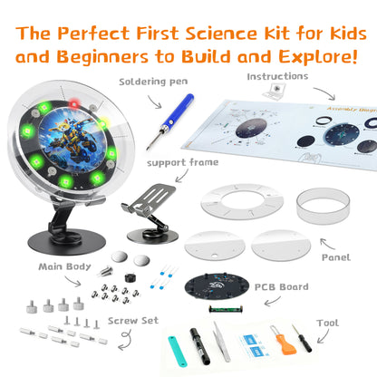 Spin The Wheel Soldering STEM Science Building Kit for Kids–Electronic Easy DIY Science Gadgets & Crafts–Unique Educational Gift Toys
