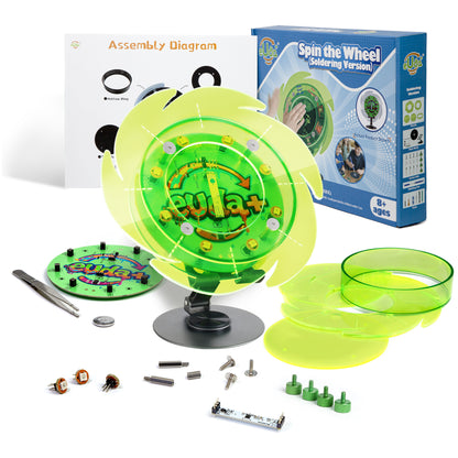 Spin The Wheel Assembly STEM Science Building Kit for Kids–Electronic Easy DIY Science Gadgets & Crafts–Unique Educational Gift Toys