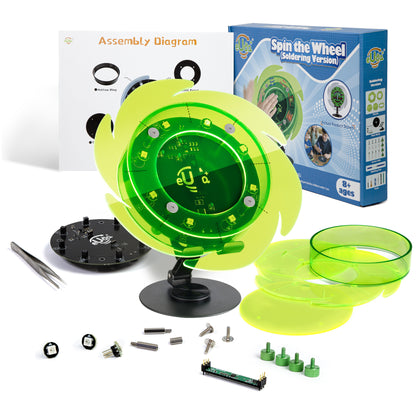 Spin The Wheel Assembly STEM Science Building Kit for Kids–Electronic Easy DIY Science Gadgets & Crafts–Unique Educational Gift Toys