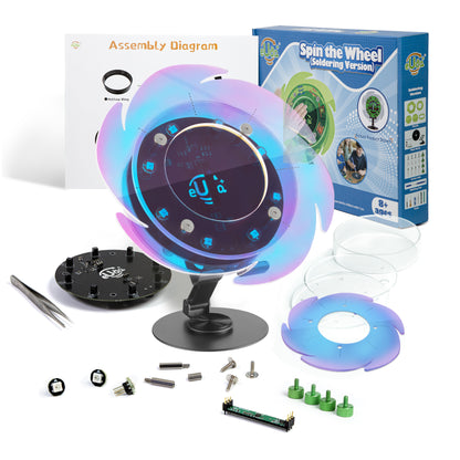 Spin The Wheel Assembly STEM Science Building Kit for Kids–Electronic Easy DIY Science Gadgets & Crafts–Unique Educational Gift Toys