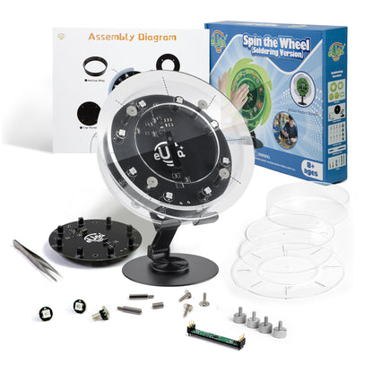 Spin The Wheel Assembly STEM Science Building Kit for Kids–Electronic Easy DIY Science Gadgets & Crafts–Unique Educational Gift Toys