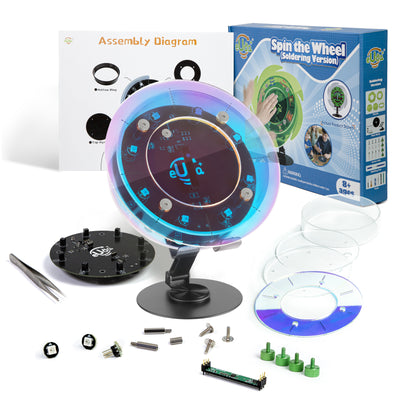 Spin The Wheel Assembly STEM Science Building Kit for Kids–Electronic Easy DIY Science Gadgets & Crafts–Unique Educational Gift Toys