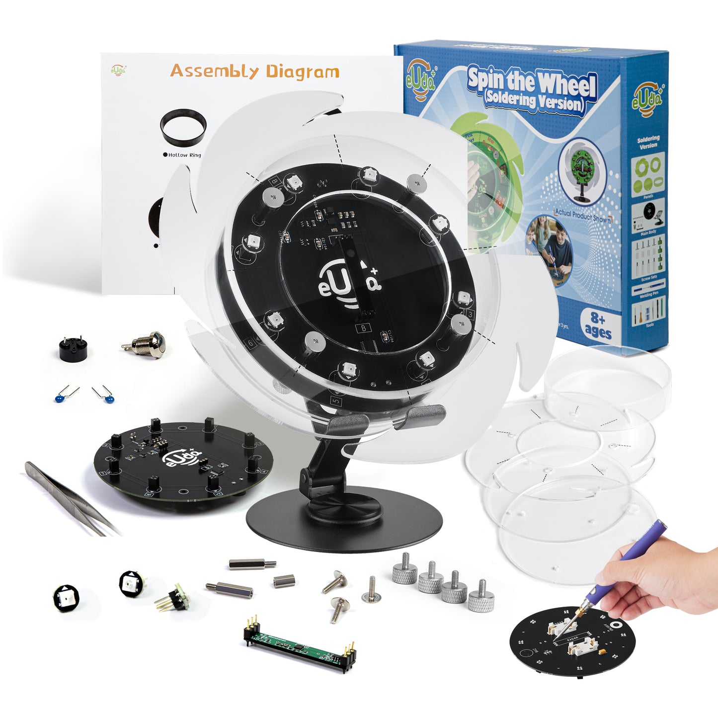 Spin The Wheel Soldering STEM Science Building Kit for Kids–Electronic Easy DIY Science Gadgets & Crafts–Unique Educational Gift Toys