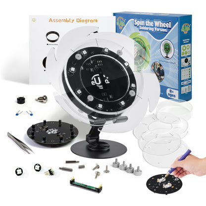 Spin The Wheel Soldering STEM Science Building Kit for Kids–Electronic Easy DIY Science Gadgets & Crafts–Unique Educational Gift Toys