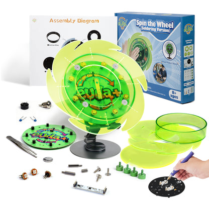 Spin The Wheel Assembly STEM Science Building Kit for Kids–Electronic Easy DIY Science Gadgets & Crafts–Unique Educational Gift Toys
