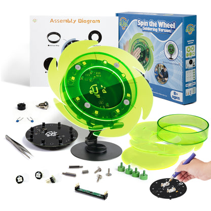 Spin The Wheel Soldering STEM Science Building Kit for Kids–Electronic Easy DIY Science Gadgets & Crafts–Unique Educational Gift Toys