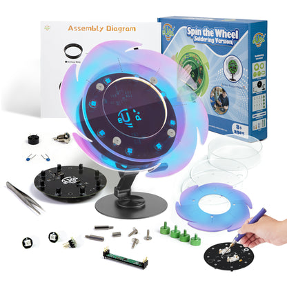 Spin The Wheel Soldering STEM Science Building Kit for Kids–Electronic Easy DIY Science Gadgets & Crafts–Unique Educational Gift Toys