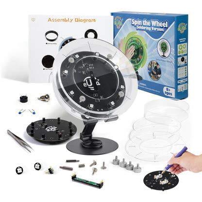 Spin The Wheel Soldering STEM Science Building Kit for Kids–Electronic Easy DIY Science Gadgets & Crafts–Unique Educational Gift Toys