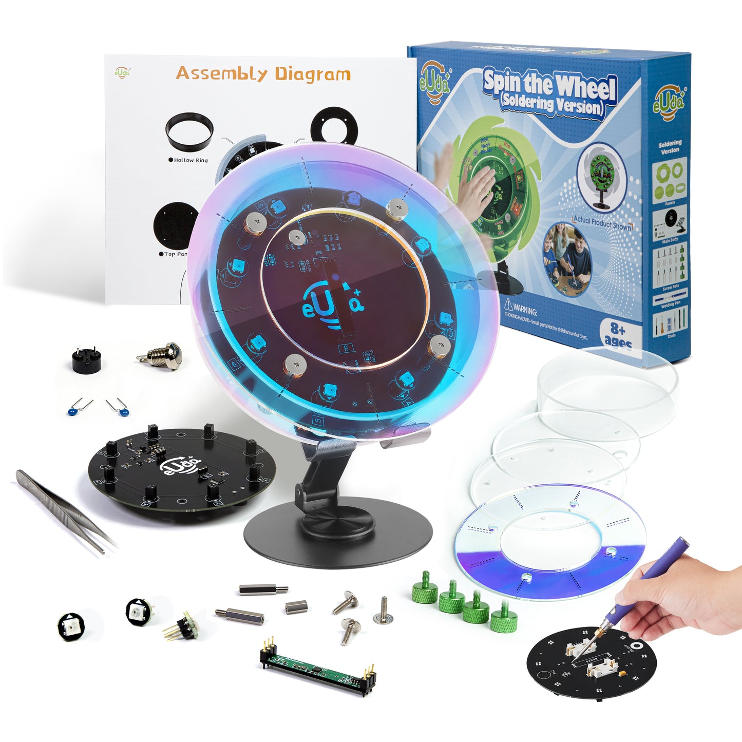 Spin The Wheel Soldering STEM Science Building Kit for Kids–Electronic Easy DIY Science Gadgets & Crafts–Unique Educational Gift Toys