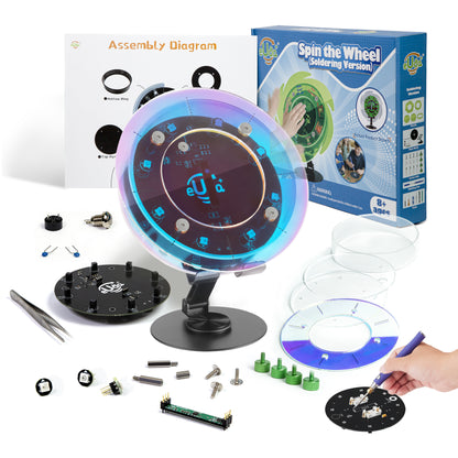 Spin The Wheel Soldering STEM Science Building Kit for Kids–Electronic Easy DIY Science Gadgets & Crafts–Unique Educational Gift Toys