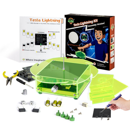 Tesla Lightning Soldering STEM Science Electronic Building Kit for Kids–Easy DIY & Crafts–Unique Educational Gift Toys