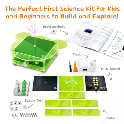 Tesla Lightning Assembly STEM Science Electronic Building Kit for Kids–Easy DIY & Crafts–Unique Educational Gift Toys